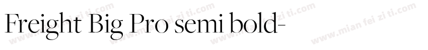 Freight Big Pro semi bold字体转换